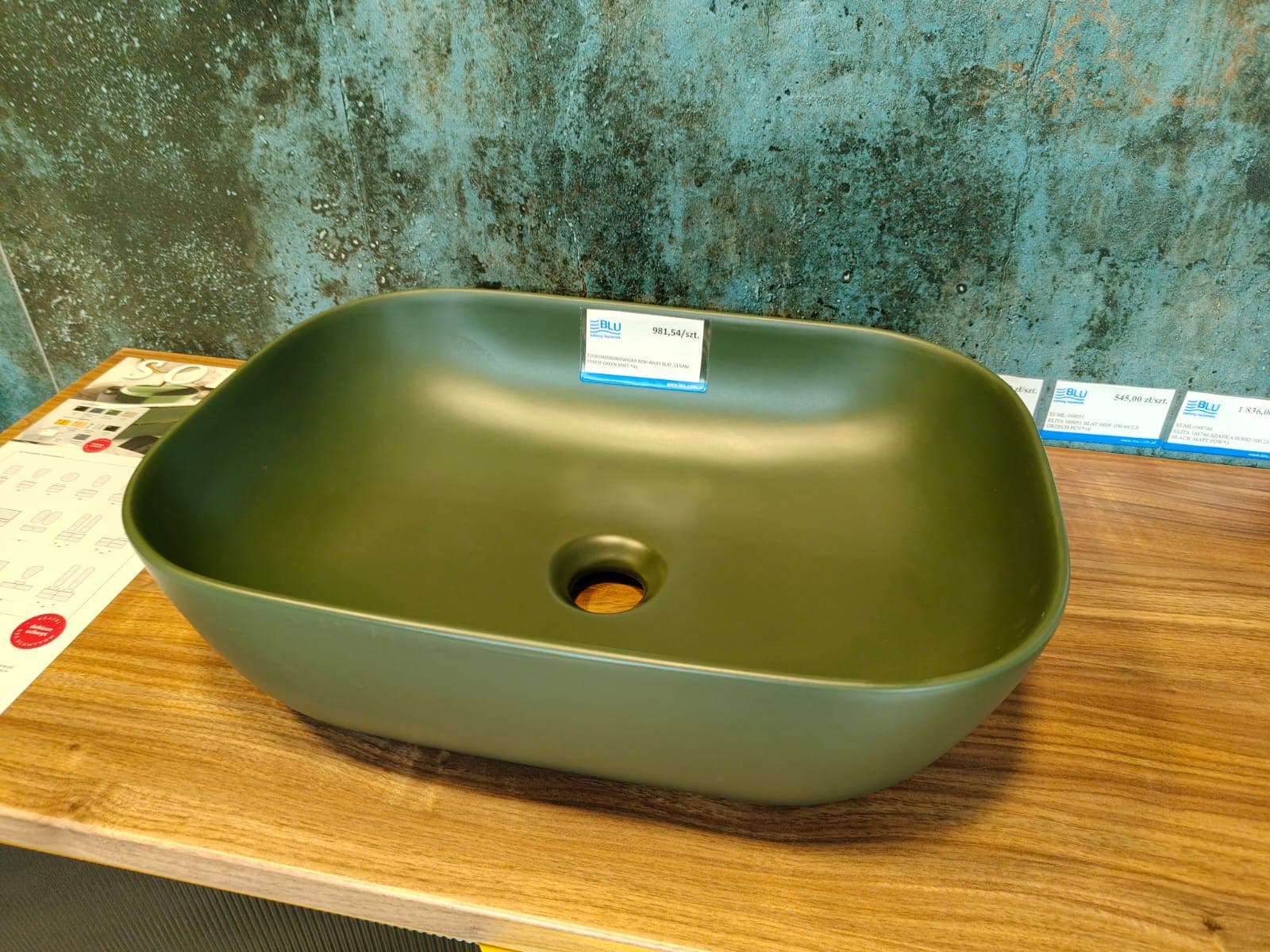 ELITA RE040460037010 146028 UMYWALKA RENI 46x33 BLAT, CERAM FOREST GREEN MATT *46 - Powystawowy Nowy Sącz