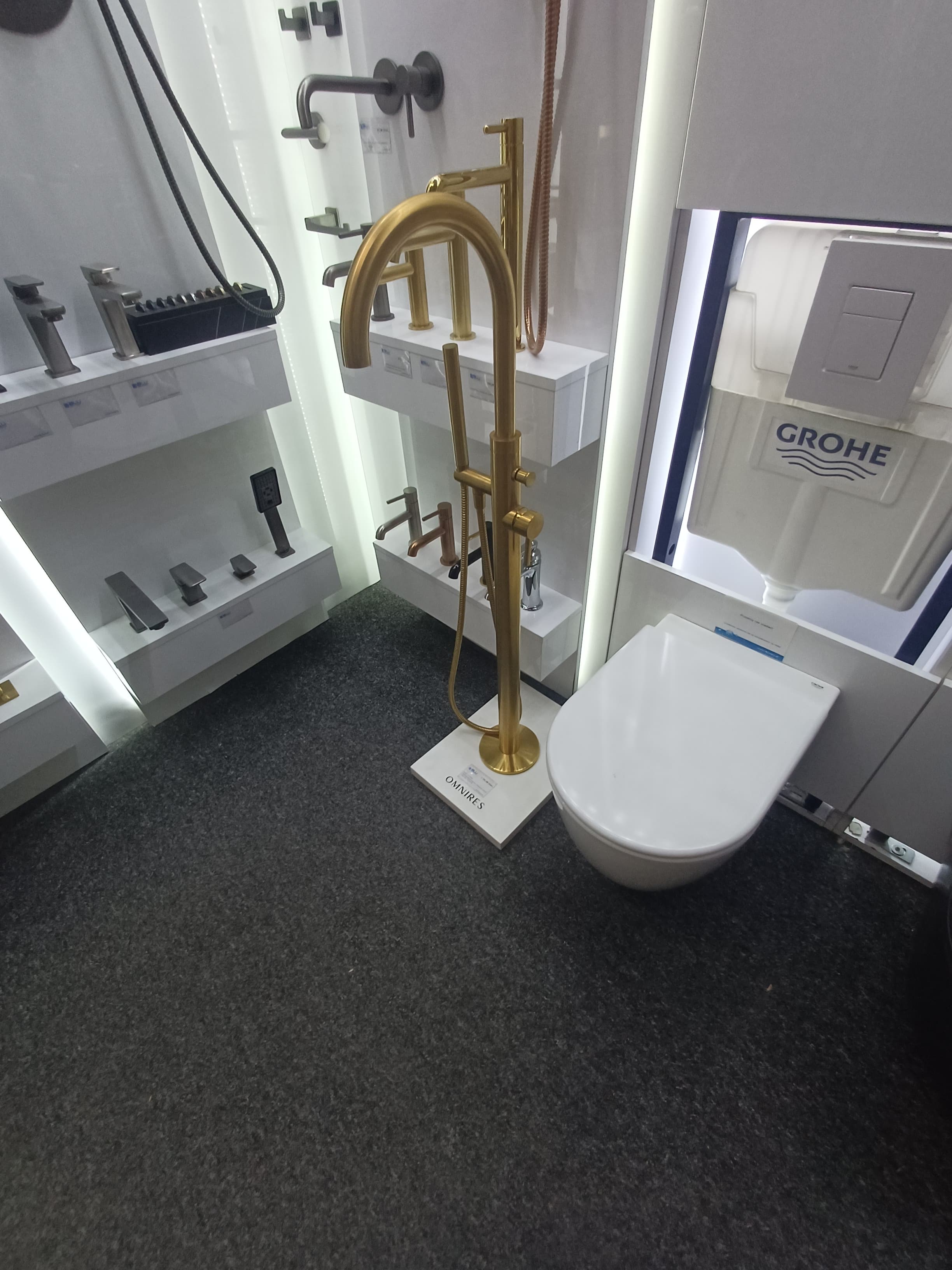 OMNIRES Bateria wannowa, wolnostojąca, prysznic 1-funkcyjny. Y1233Gl - Powystawowy Piotrków Trybunalski