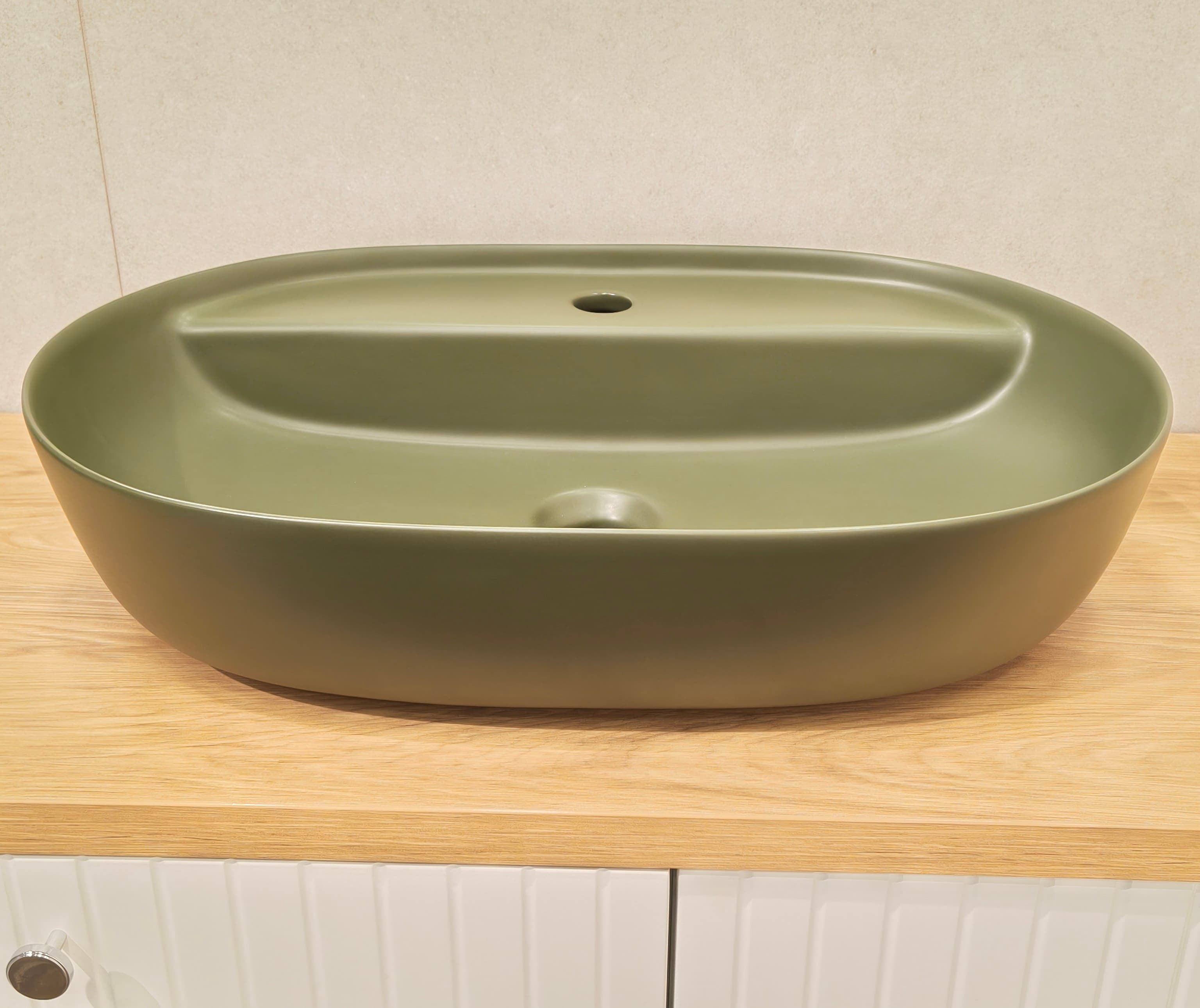 ELITA RE040620017010 146043 UMYWALKA BABETTE 62x41 BLAT, CERAM FOREST GREEN MATT *30 - Powystawowy Poznań