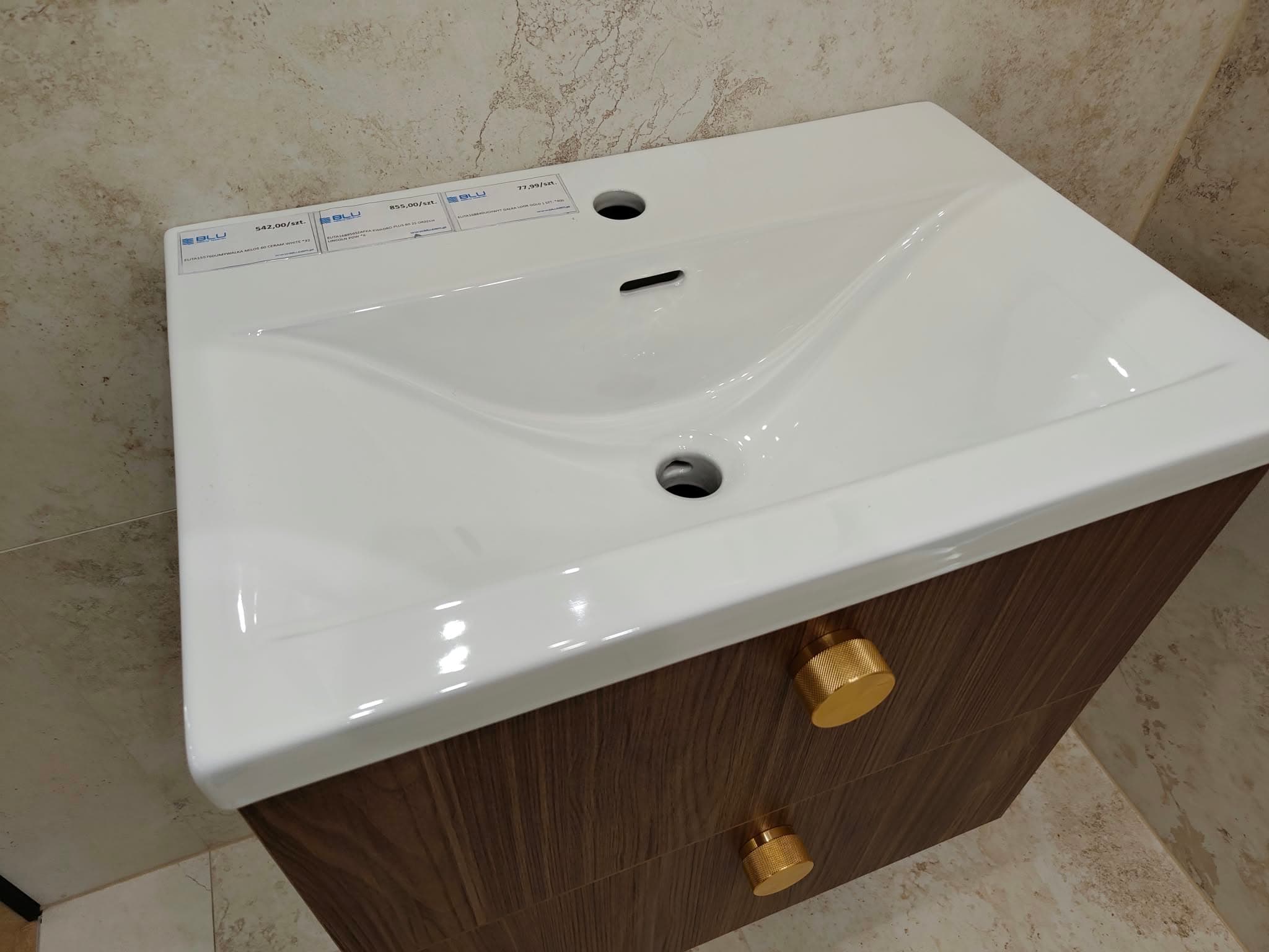 ELITA 155760 UMYWALKA MILOS 60 CERAM WHITE *32 wycofane, dostępne do wyczerpania zapasów **ekspo - Powystawowy Nowy Sącz