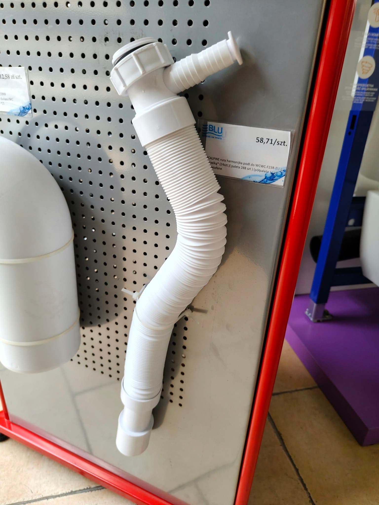 MCALPINE rura harmonijka podł.do WC WC-F23R-EU z uszczelką / wycofane zamiennik WC-F23R-PL **ekspo - Powystawowy Nowy Sącz
