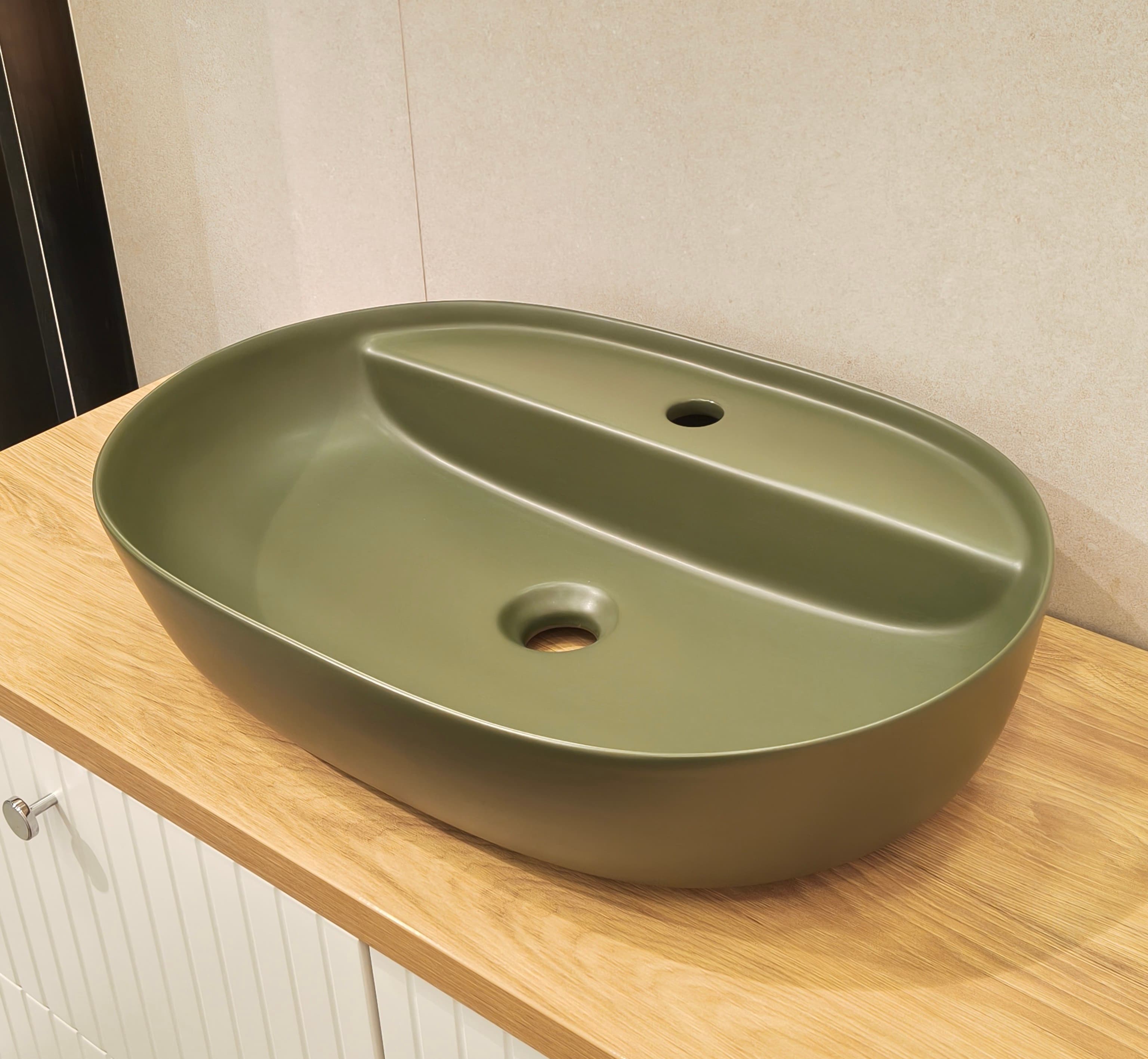 ELITA RE040620017010 146043 UMYWALKA BABETTE 62x41 BLAT, CERAM FOREST GREEN MATT *30 - Powystawowy Poznań