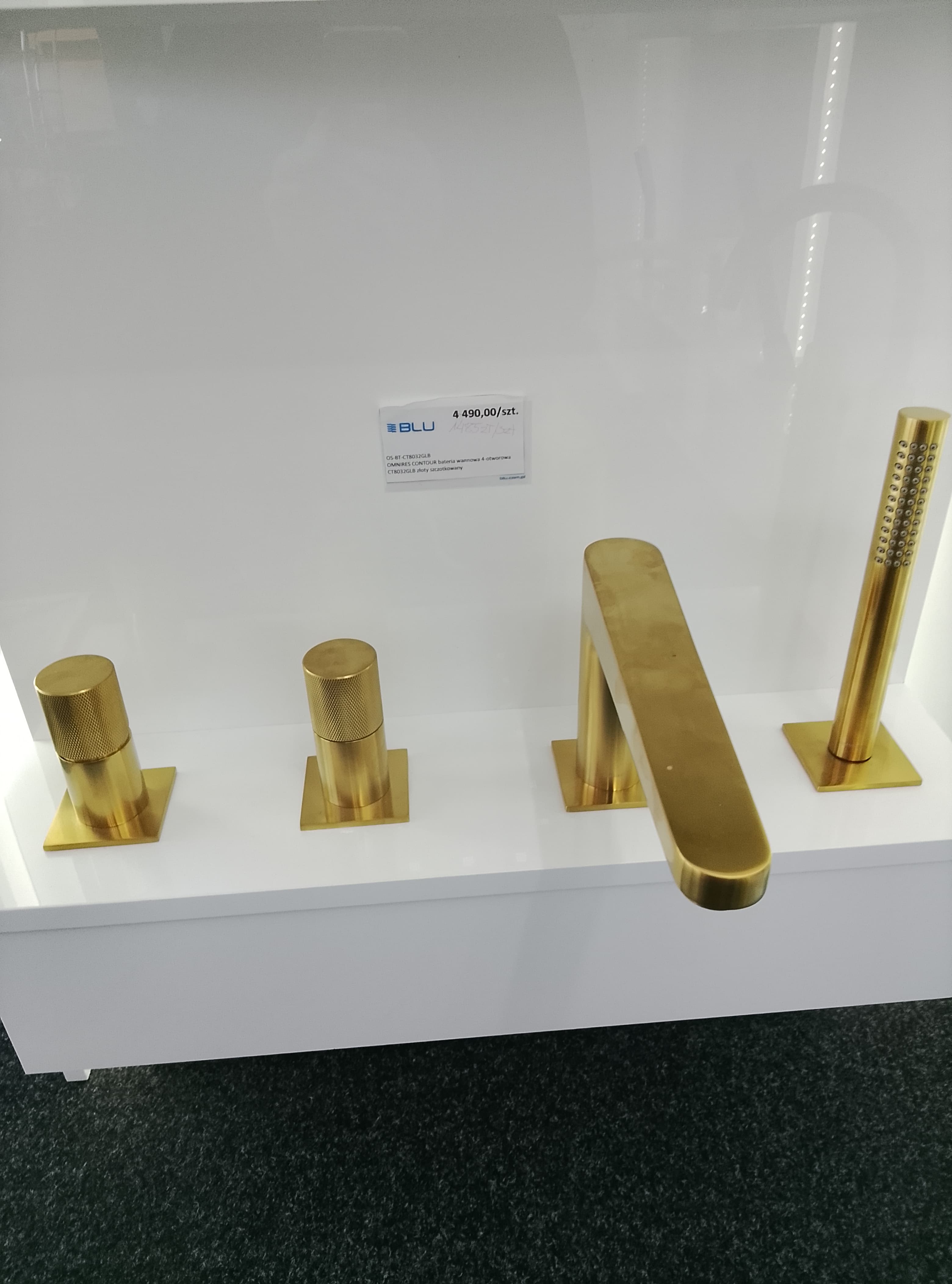 OMNIRES CONTOUR bateria wannowa 4-otworowa CT8032GLB złoty szczotkowany **ekspo - Powystawowy Kalisz
