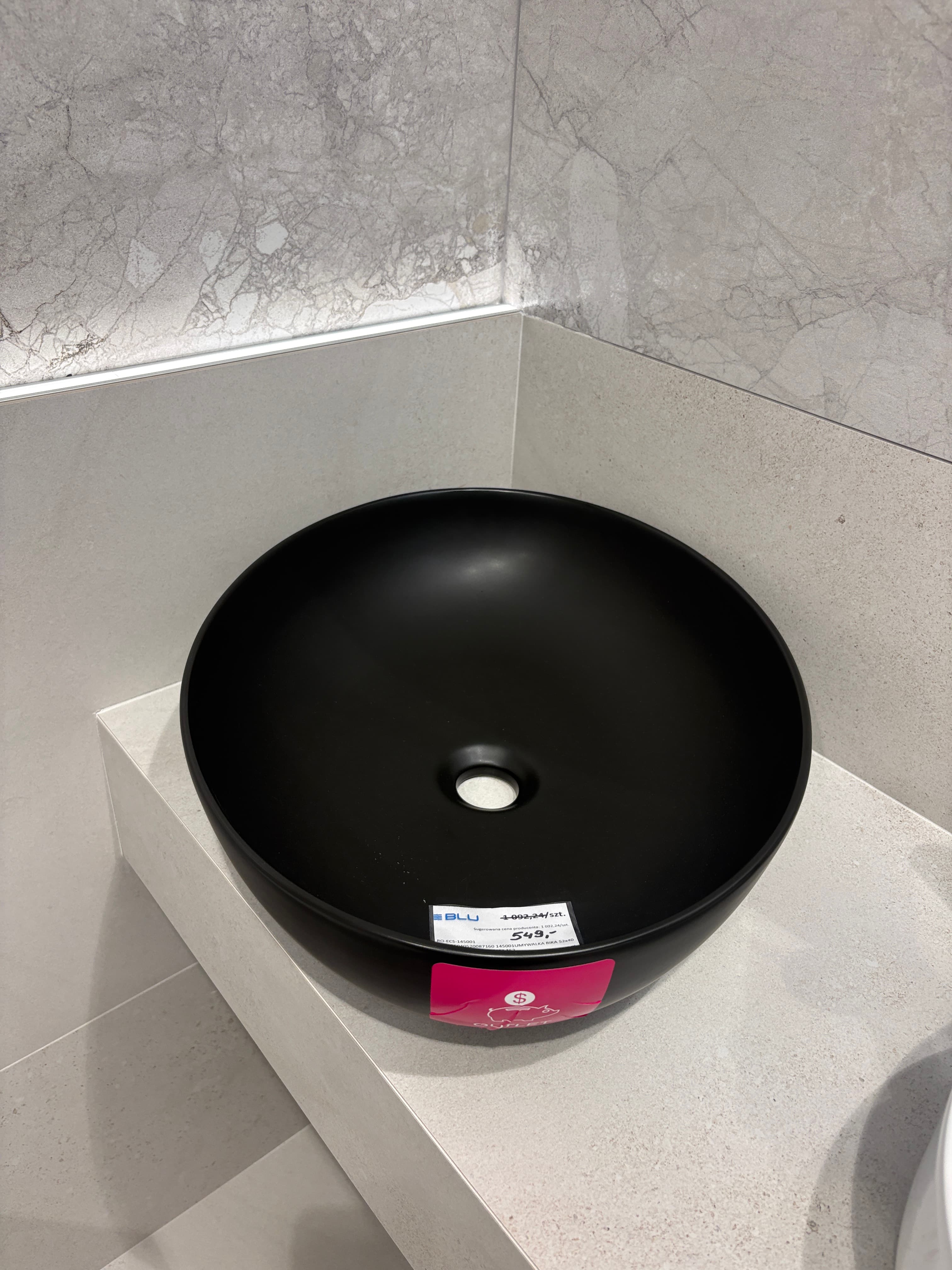 ELITA RE040520087160 145001 UMYWALKA RIKA 52x40 BLAT, CERAM BLACK MATT *52 - Powystawowy Szczecin