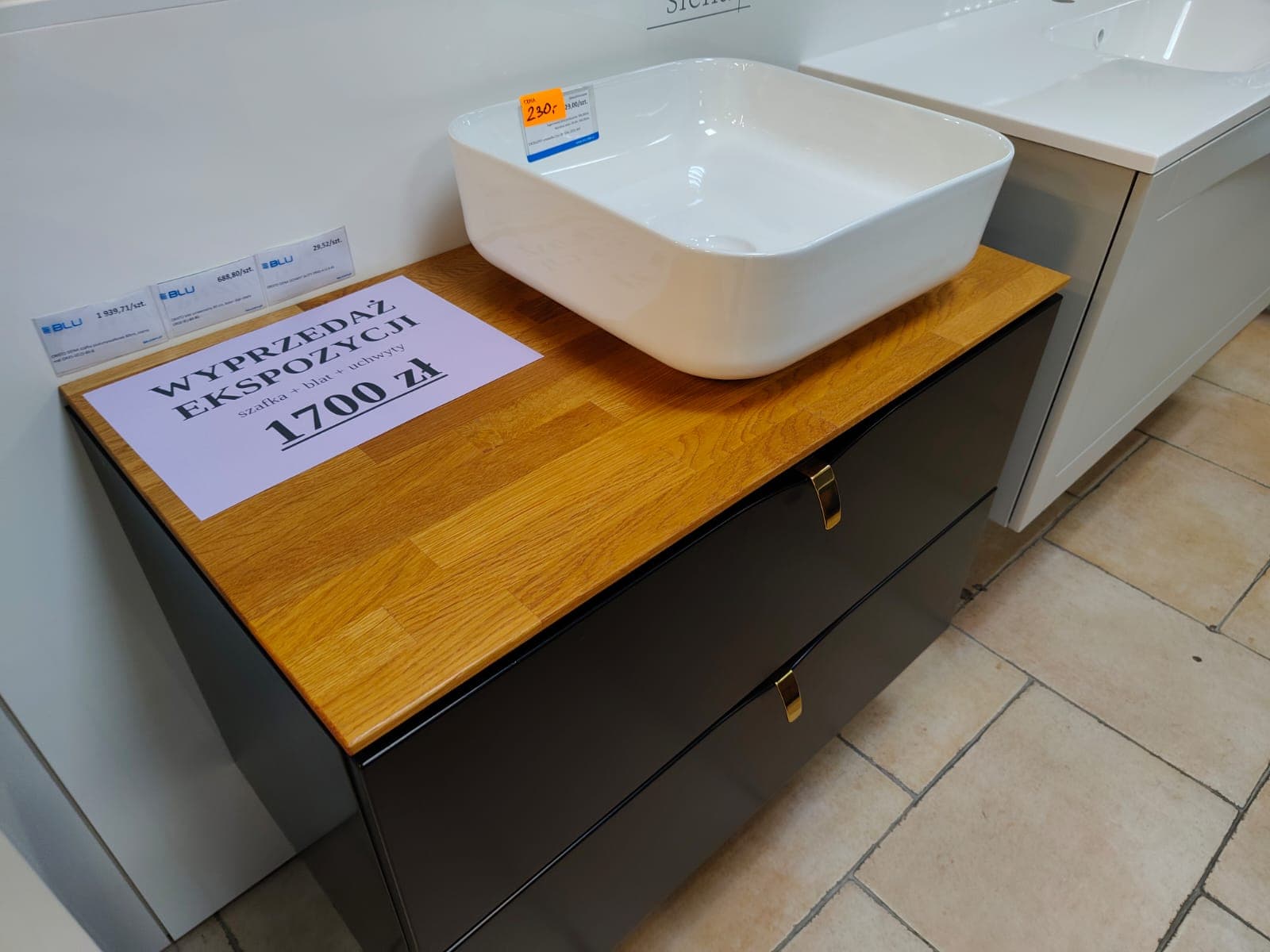 ORISTO blat uniwersalny 80 cm, kolor: dąb naturalny OR00-BU-80-80 - Powystawowy Nowy Sącz
