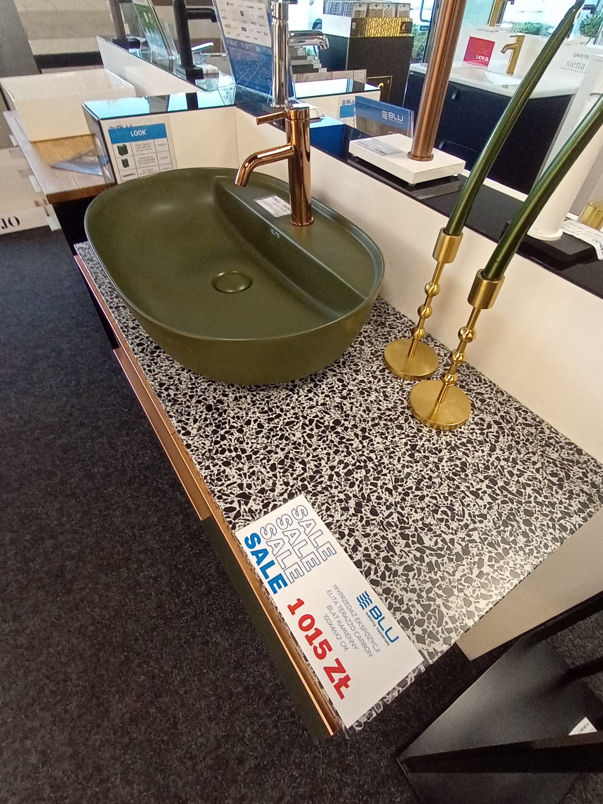 ELITA 168818 BLAT TERRAZZO 100/46/2 CARBON MATT *12 wycofane, dostępne do wyczerpania zapasów **ekspo - Powystawowy Katowice