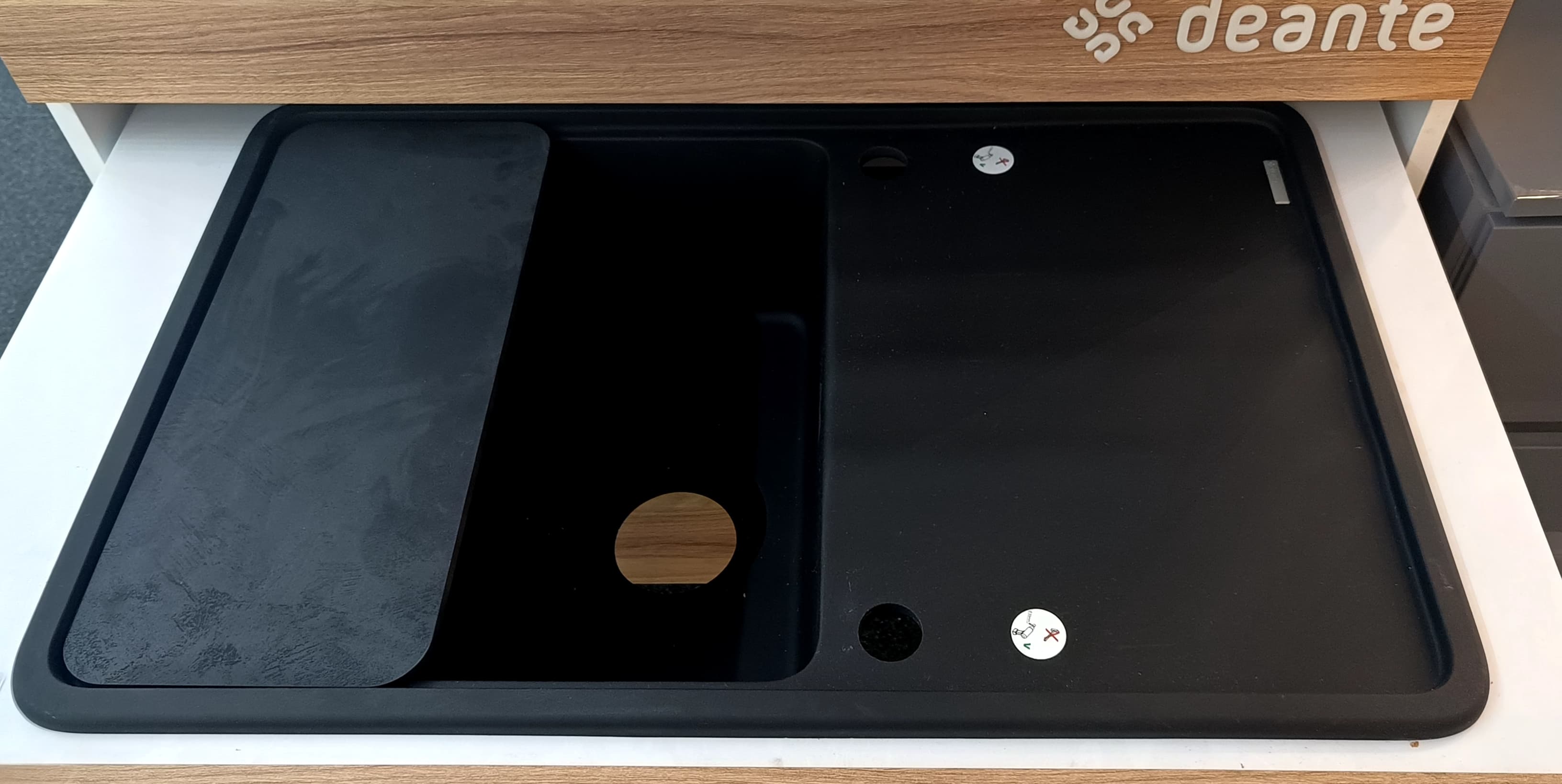 DEANTE ZLEW. MOMI NERO GRANIT 1K Z/O 780x500x230 MM + OSPRZĘT SPACE-SAVER ZKM_N113 **ekspo - Powystawowy Zielona Góra
