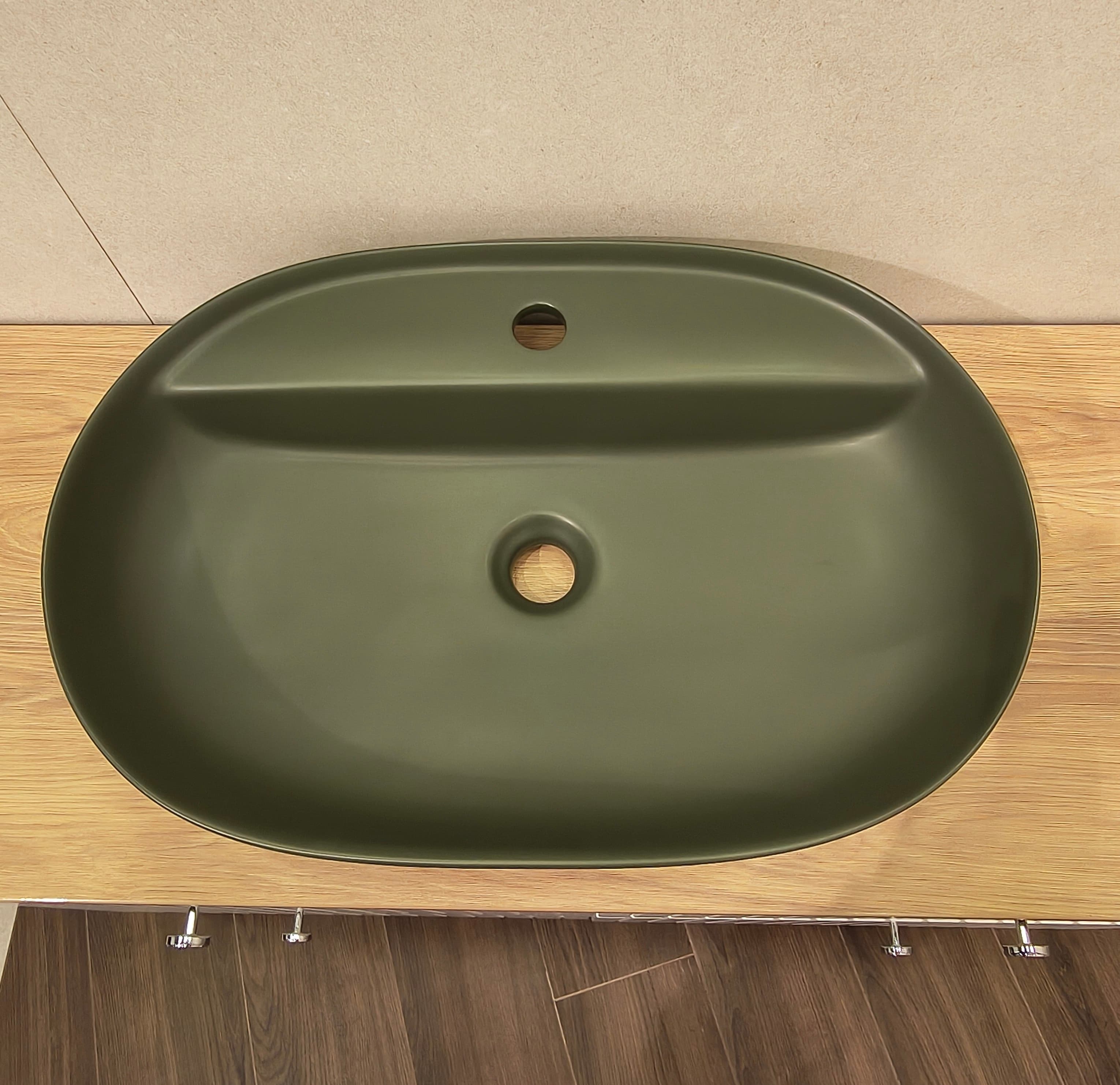 ELITA RE040620017010 146043 UMYWALKA BABETTE 62x41 BLAT, CERAM FOREST GREEN MATT *30 - Powystawowy Poznań