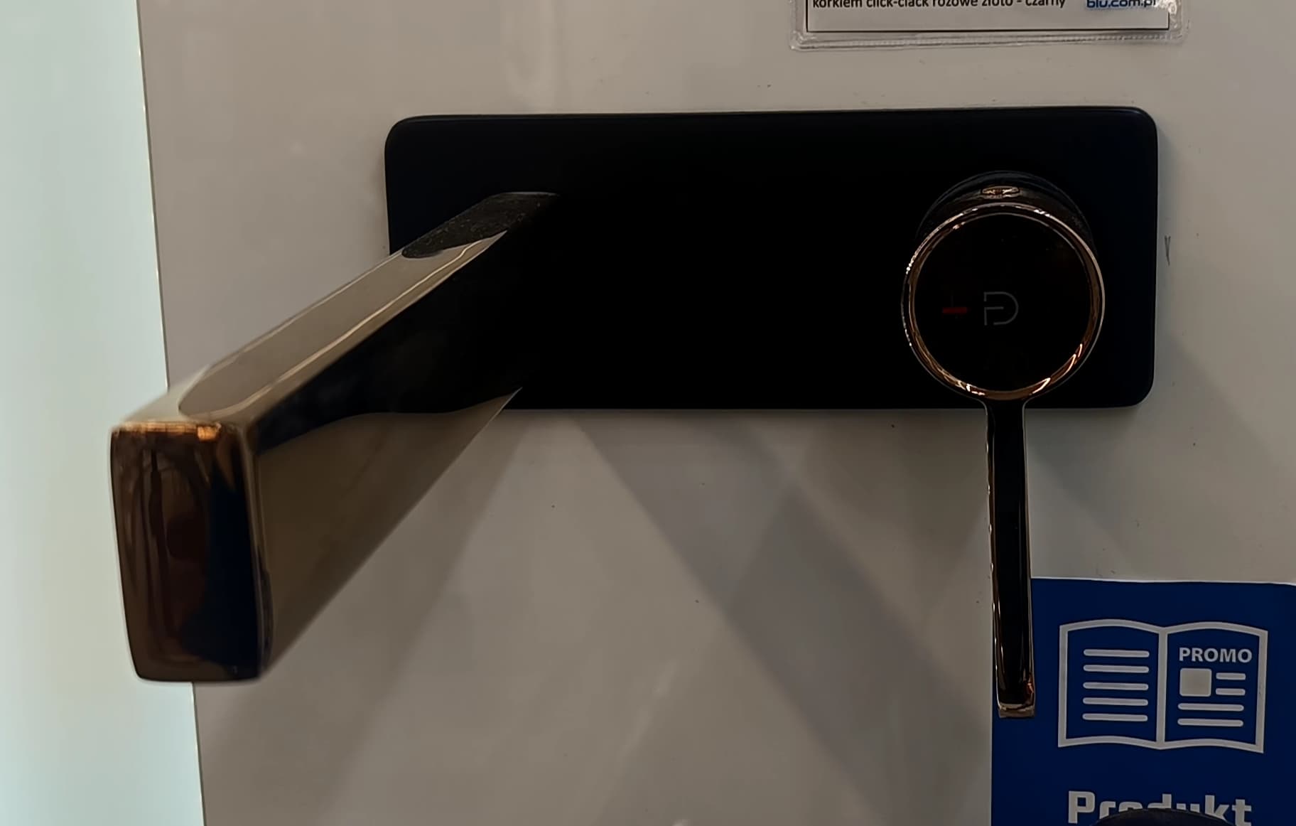 FDESIGN ZAFIRRO Bateria umywalkowa podtynkowaz korkiem click-clack różowe złoto - czarny FD1-ZFR-3PA-25 **ekspo - Powystawowy Zielona Góra