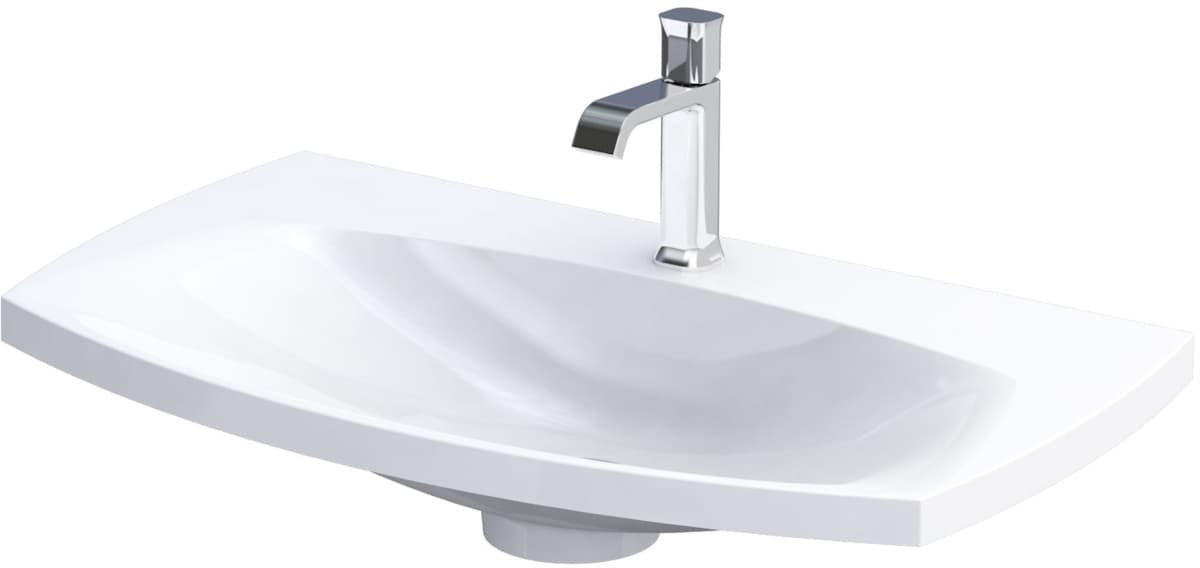 ORISTO umywalka meblowa 82 cm., syntetyczna LOUIS kolor: biały (konglomerat) UME-LU-82-92 - Powystawowy Łódź Pojezierska