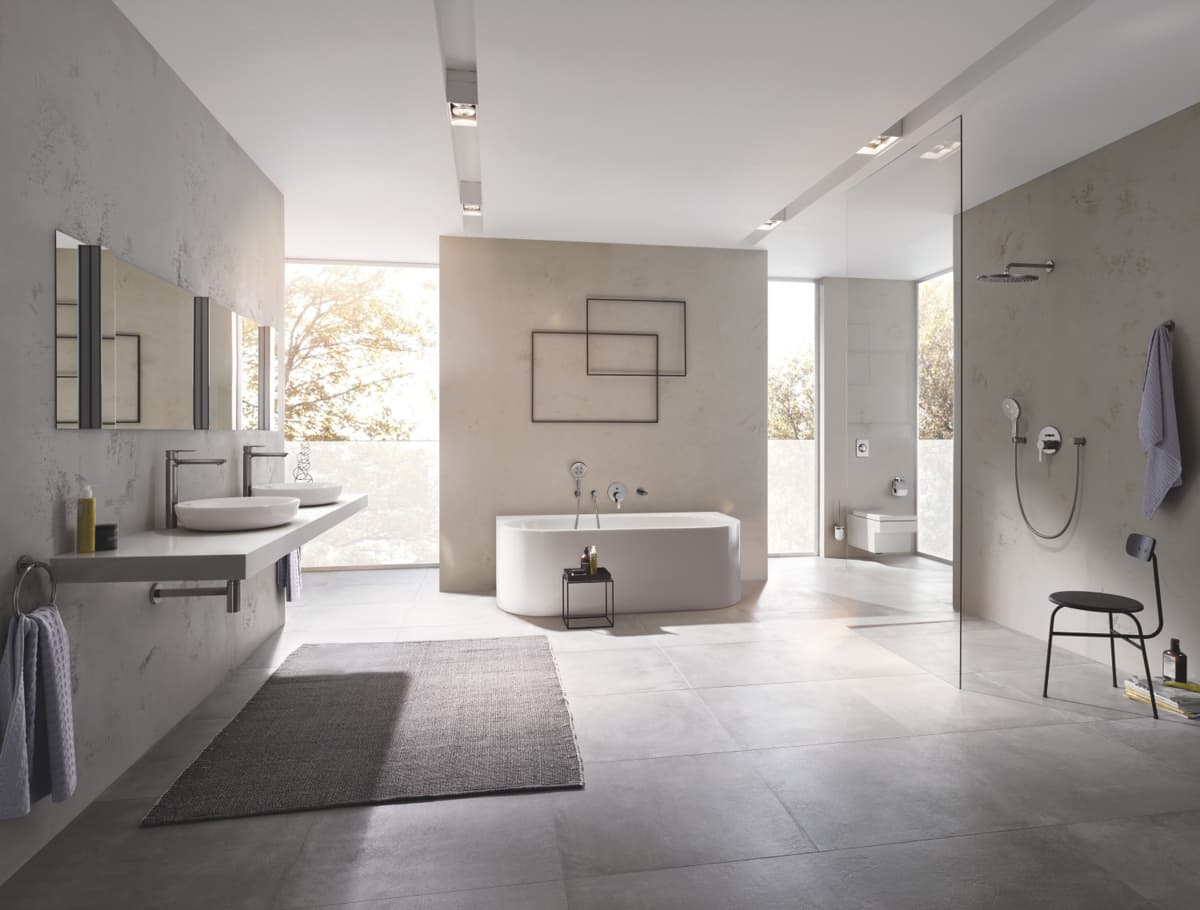 GROHE 23405AL1 Lineare bateria umywalkowa Rozmiar XL brushed hard graphite - Powystawowy Łódź Zgierska