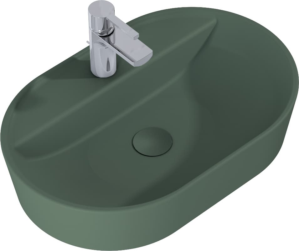 ELITA RE040620017010 146043 UMYWALKA BABETTE 62x41 BLAT, CERAM FOREST GREEN MATT *30 - Powystawowy Poznań