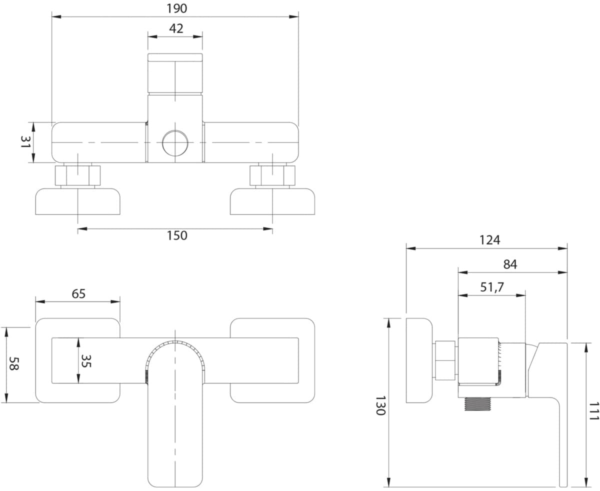 OMNIRES BARETTI Bateria prysznicowa solo BA7840BL - Powystawowy Skierniewice