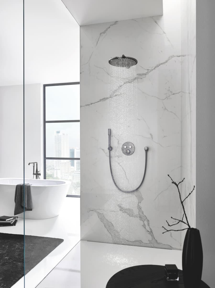 GROHE 26066AL0 RAINSHOWER COSMOPOLITAN 310 Deszczownica z ramieniem 380 mm 1 strumień brushed hard graphite P P - Powystawowy Łódź Pojezierska