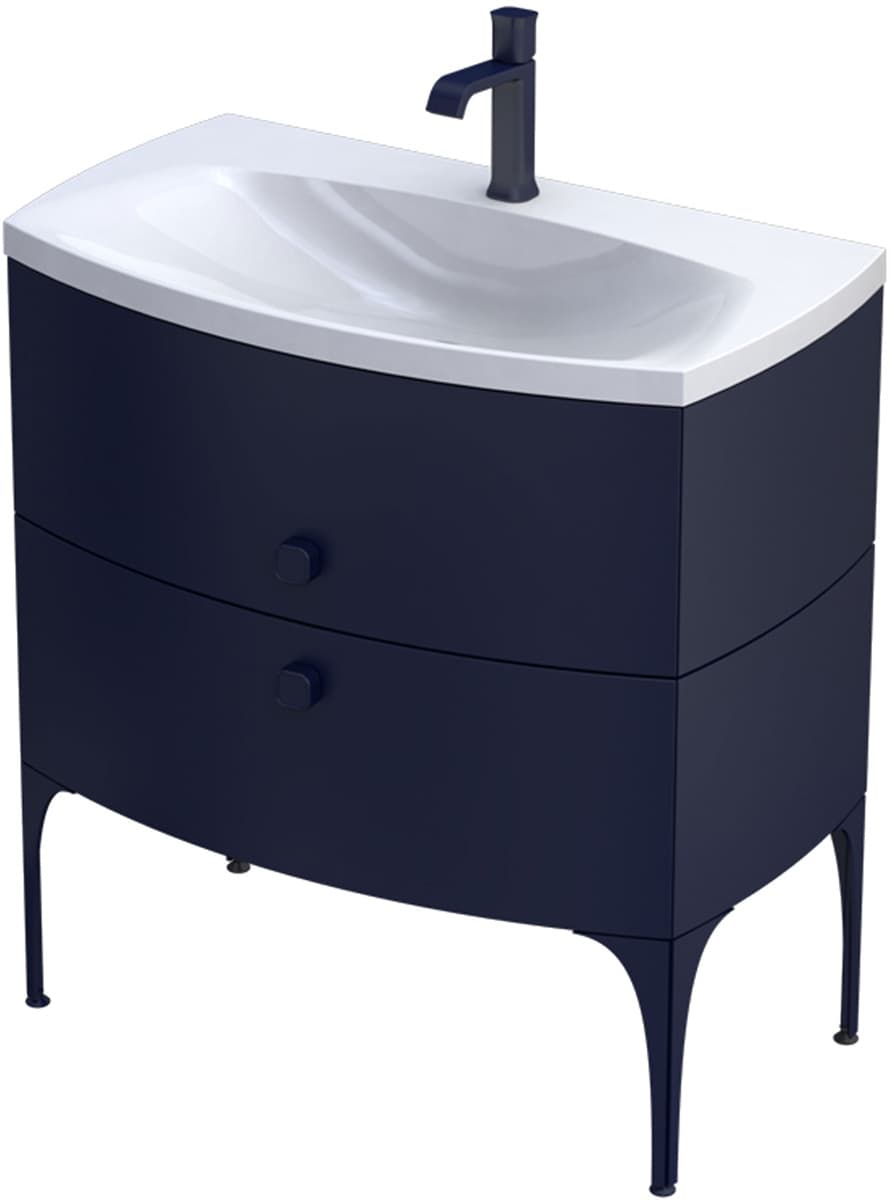 ORISTO LOUIS - szafka podumywalkowa 82 cm., dwie szuflady kolor: granatowy mat OR50-SD2S-82-14 **ekspo - Powystawowy Piotrków Trybunalski