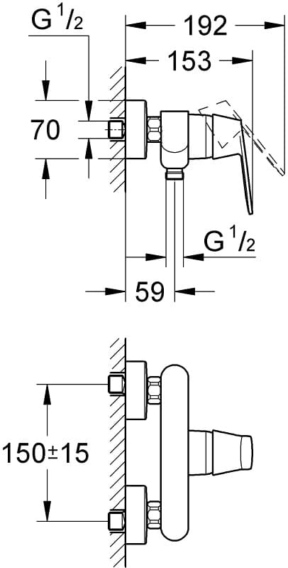 GROHE EUROSMART Cosmopolitan bat. natryskowa 32837000 - Powystawowy Augustów